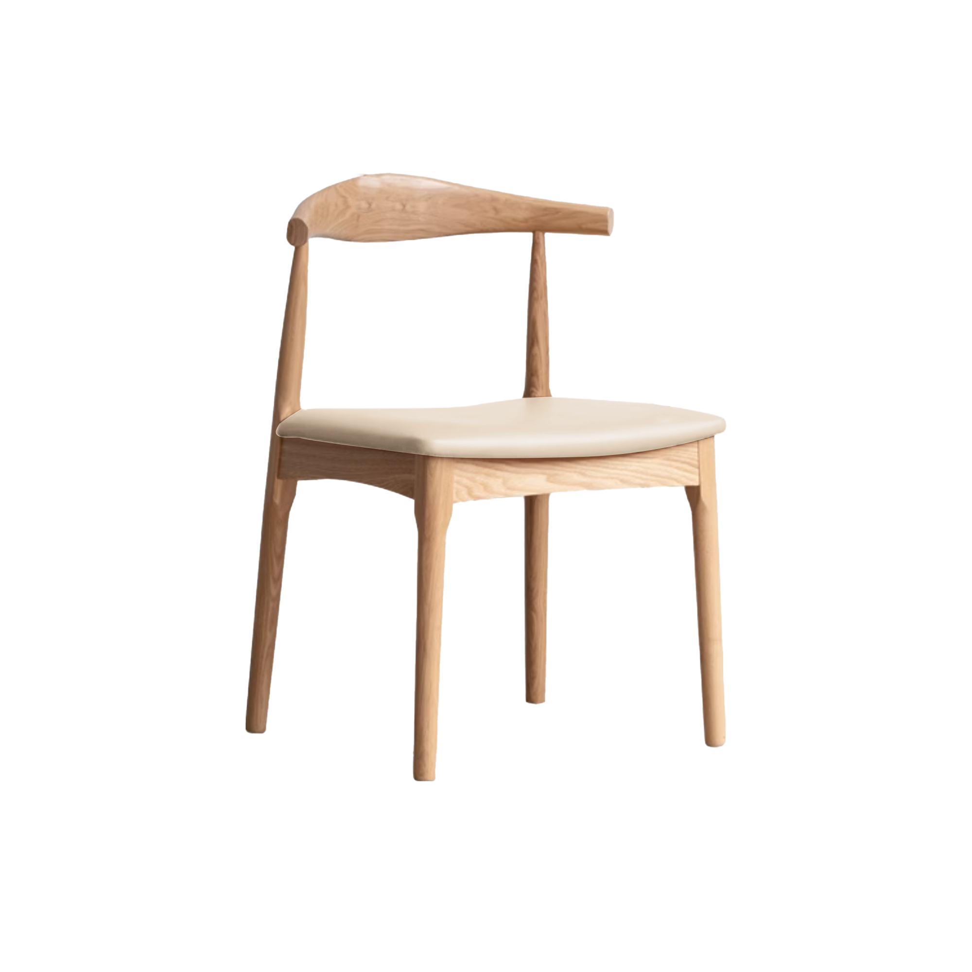Wayn Chair - Oak, Khaki (Faux Leather)