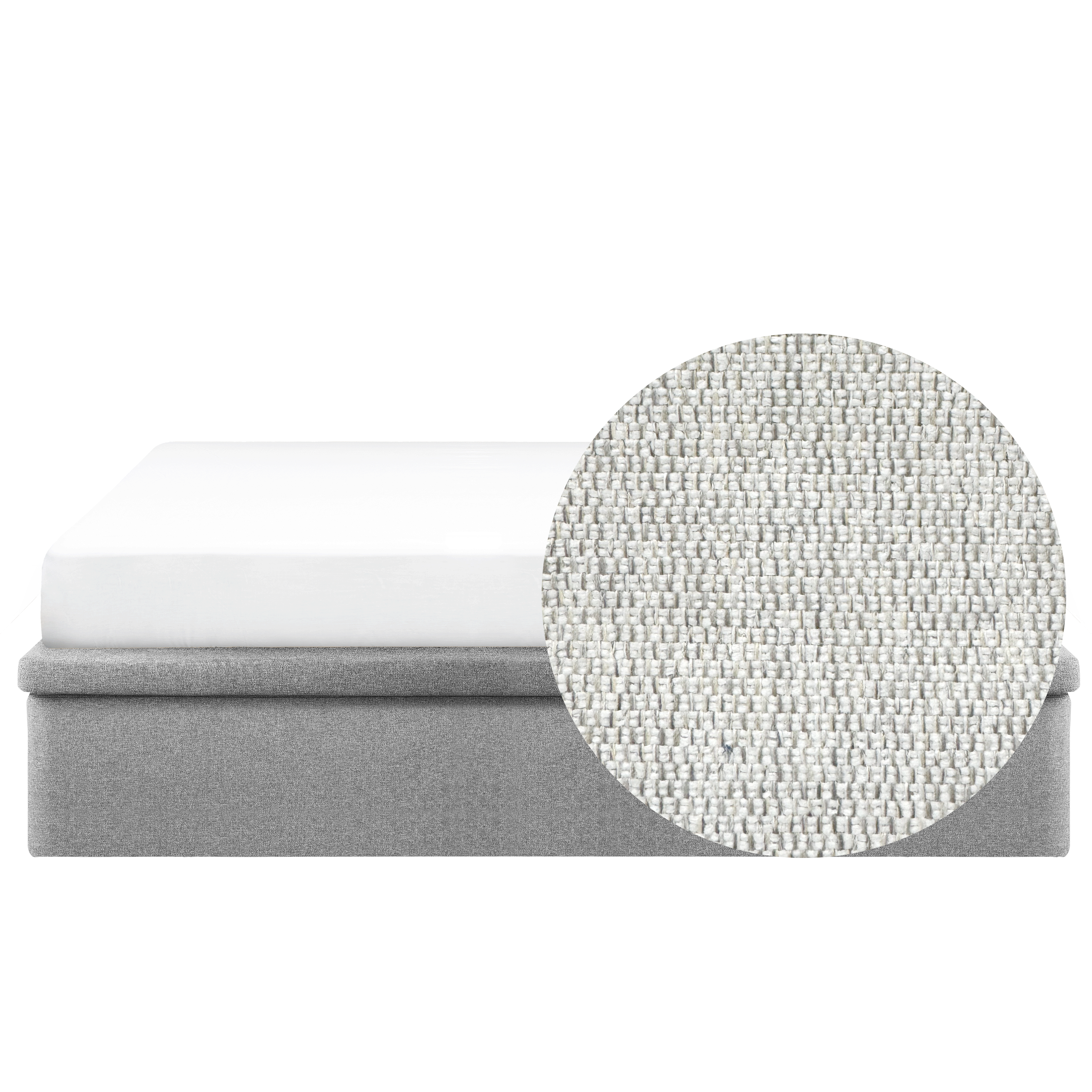 ESSENTIALS King Storage Bed - Dew (Eco Clean Fabric)