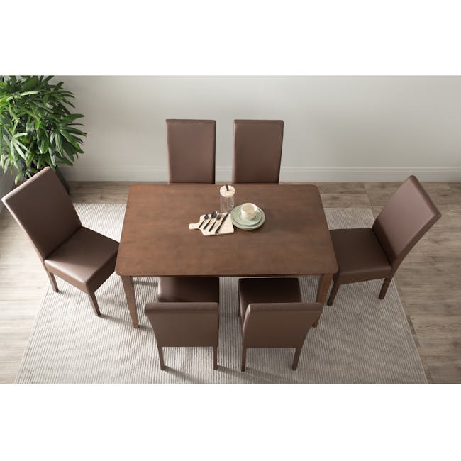 (As-is) Nora Dining Chair - Cocoa, Mocha (Faux Leather) - 5 - 11