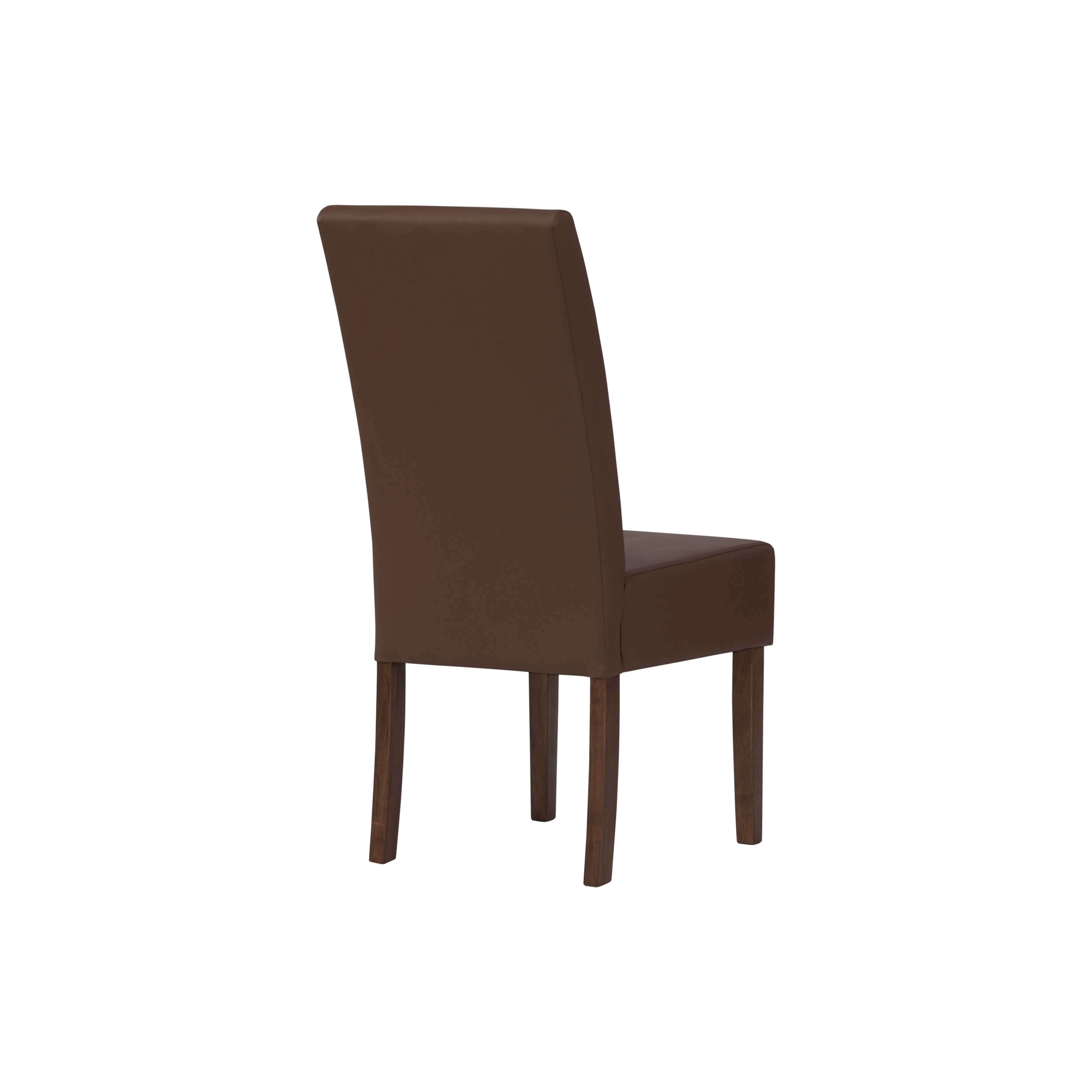 (As-is) Nora Dining Chair - Cocoa, Mocha (Faux Leather) - 3 - 12 - Brown upholstered dining chair, modern design, high back