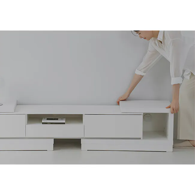 Derelle Extendable TV Console 1.6m-2.4m - Grey - 22