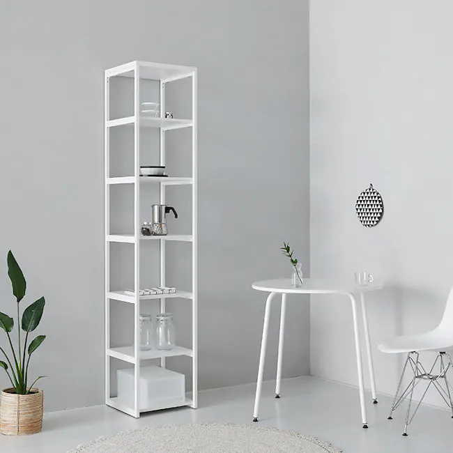 Esen 7-Tier Narrow Shelf 0.4m - White - 7