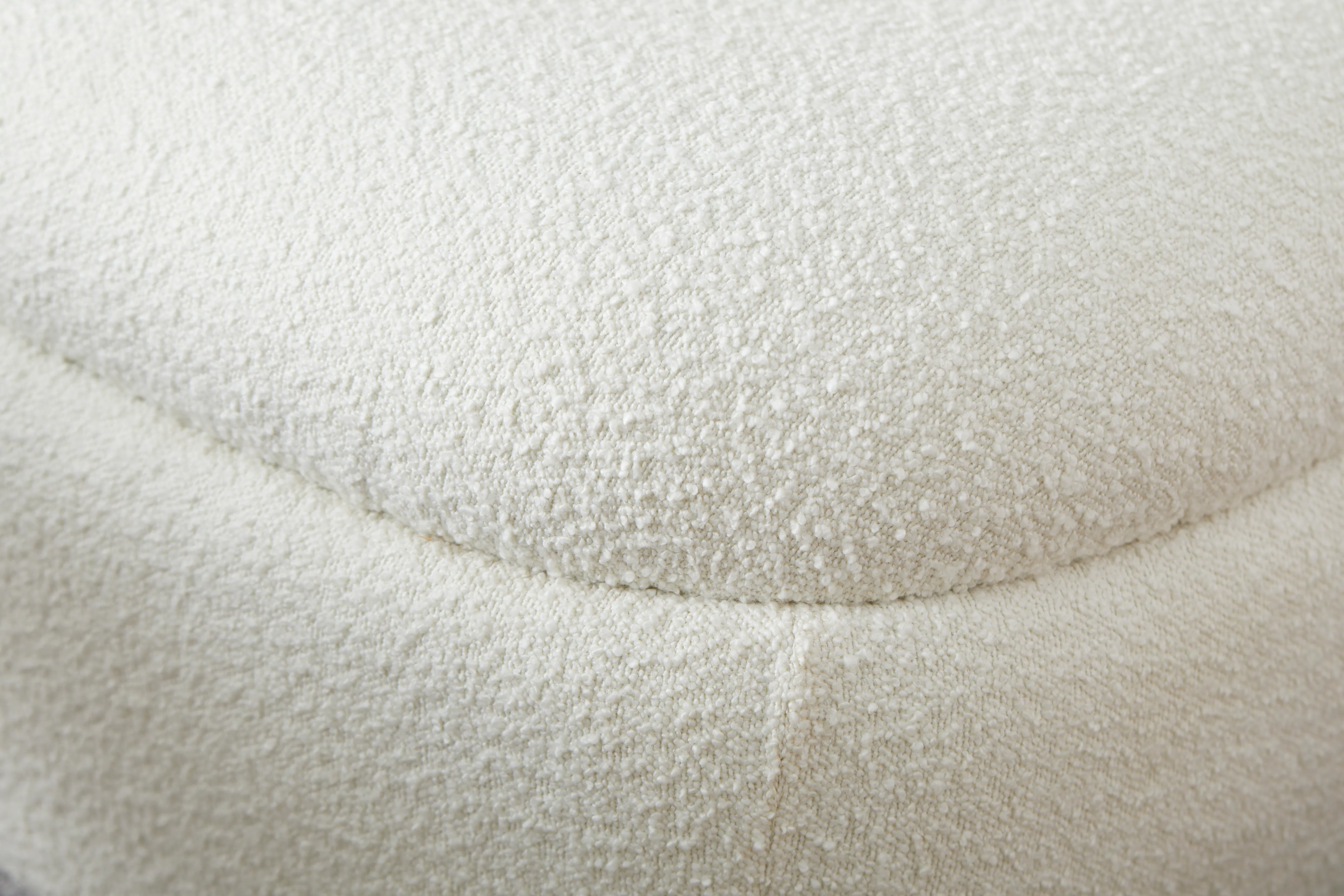 Freya Swivel Lounge Chair - 13 - Soft, fluffy, textured, cream-colored, plush, velvety, tactile, luxurious, cozy, inviting