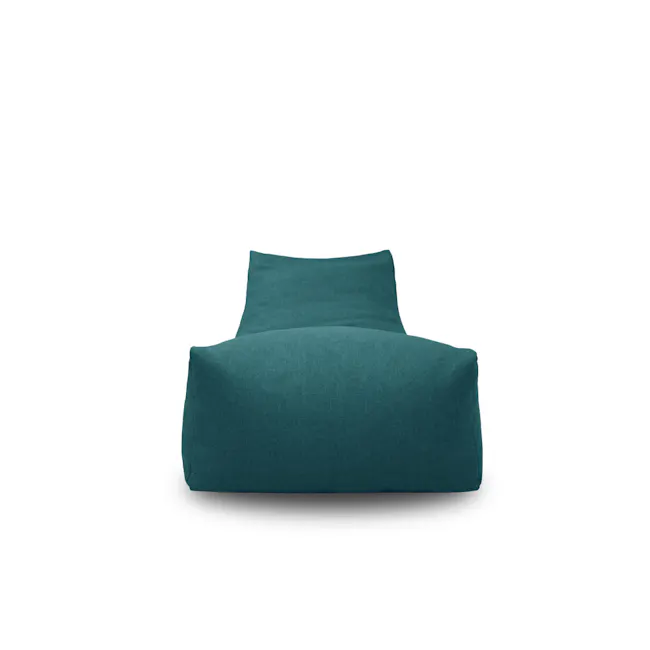 Daisy Bean Bag - Blue - 3 - Teal throw pillow, minimalist design, soft fabric, cushioned headrest, upright position, cozy