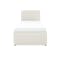 ESSENTIALS Single Trundle Bed - White (Faux Leather)