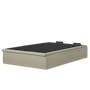ESSENTIALS Queen Storage Bed - Taupe (Faux Leather) - 4