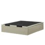 ESSENTIALS Queen Storage Bed - Taupe (Faux Leather) - 9