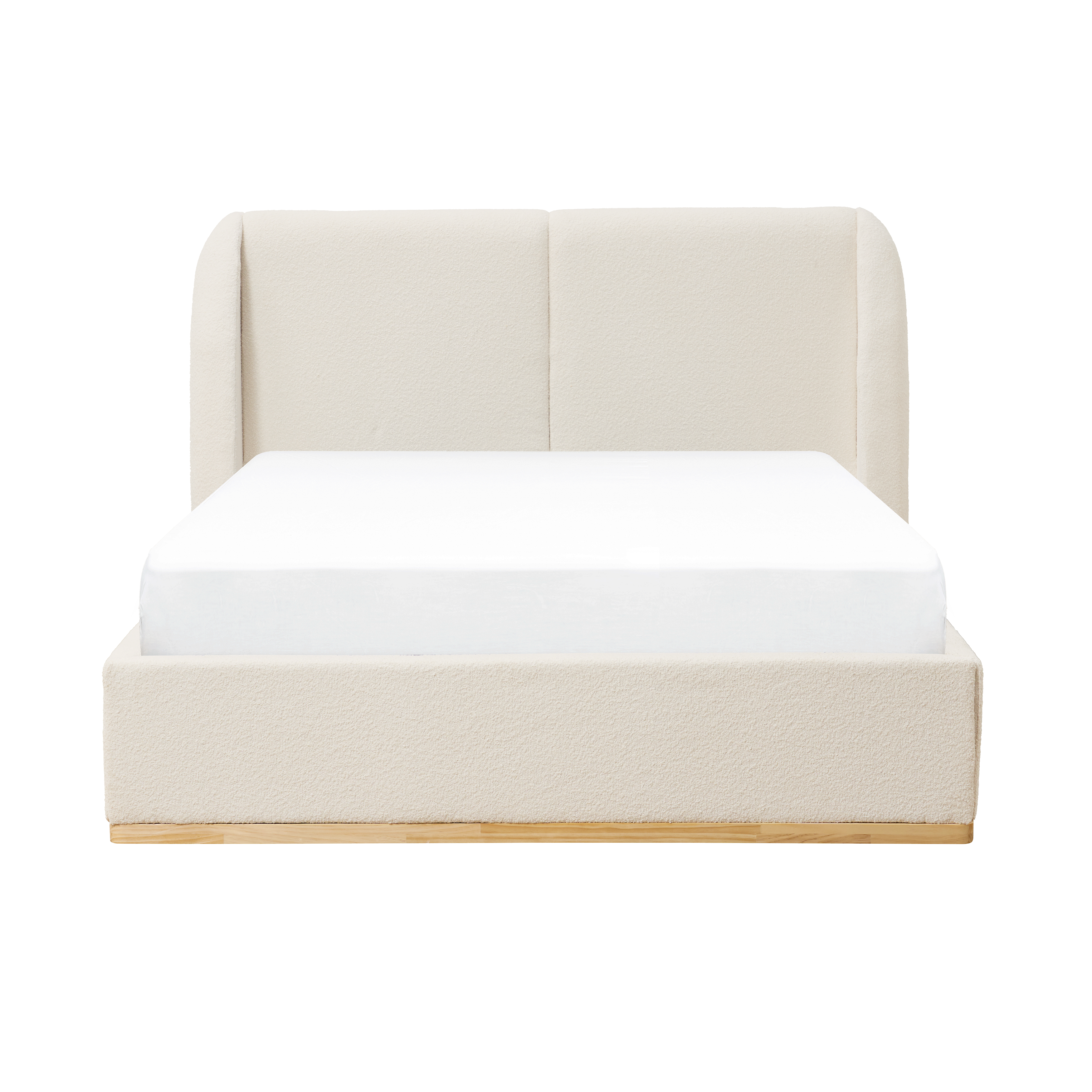 Nova Queen Storage Bed - Ivory Boucle
