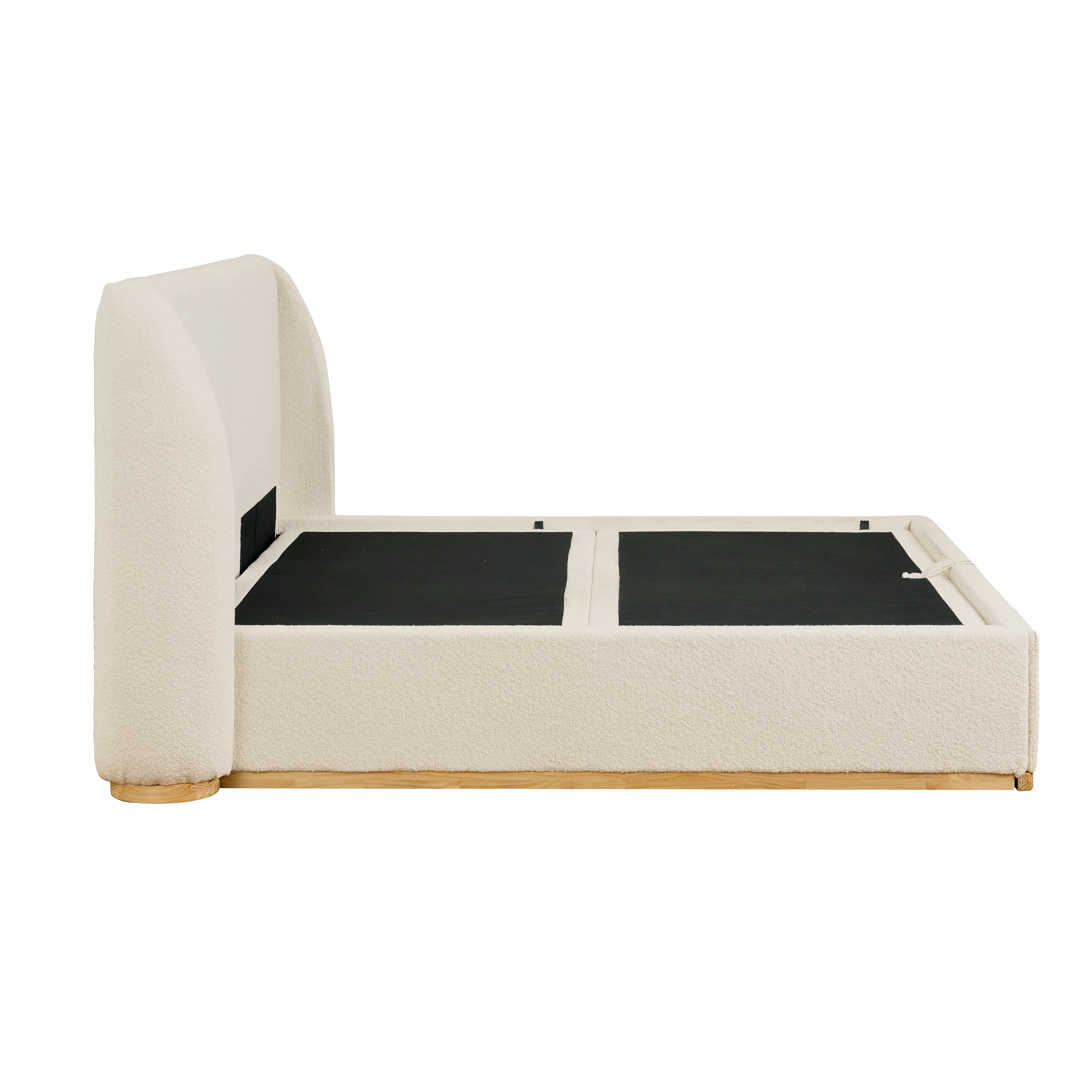 Nova Queen Storage Bed - Ivory Boucle - 7