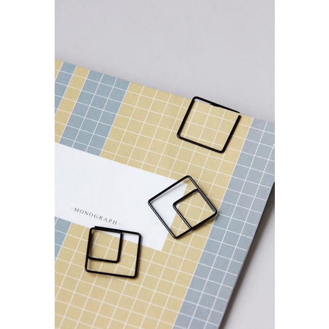 Minimalist Square Paper Clips - Black (Set of 15) - 2
