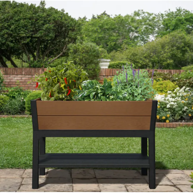 Darwin Raised Garden Bed With Shelf - Ashwood - 7
