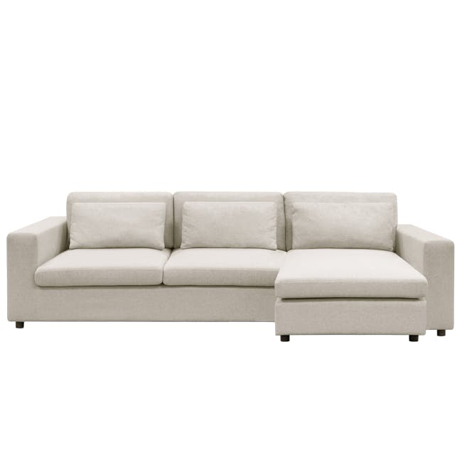Wesley L-Shaped Sofa - Latte (Fully Removable Covers) - 0