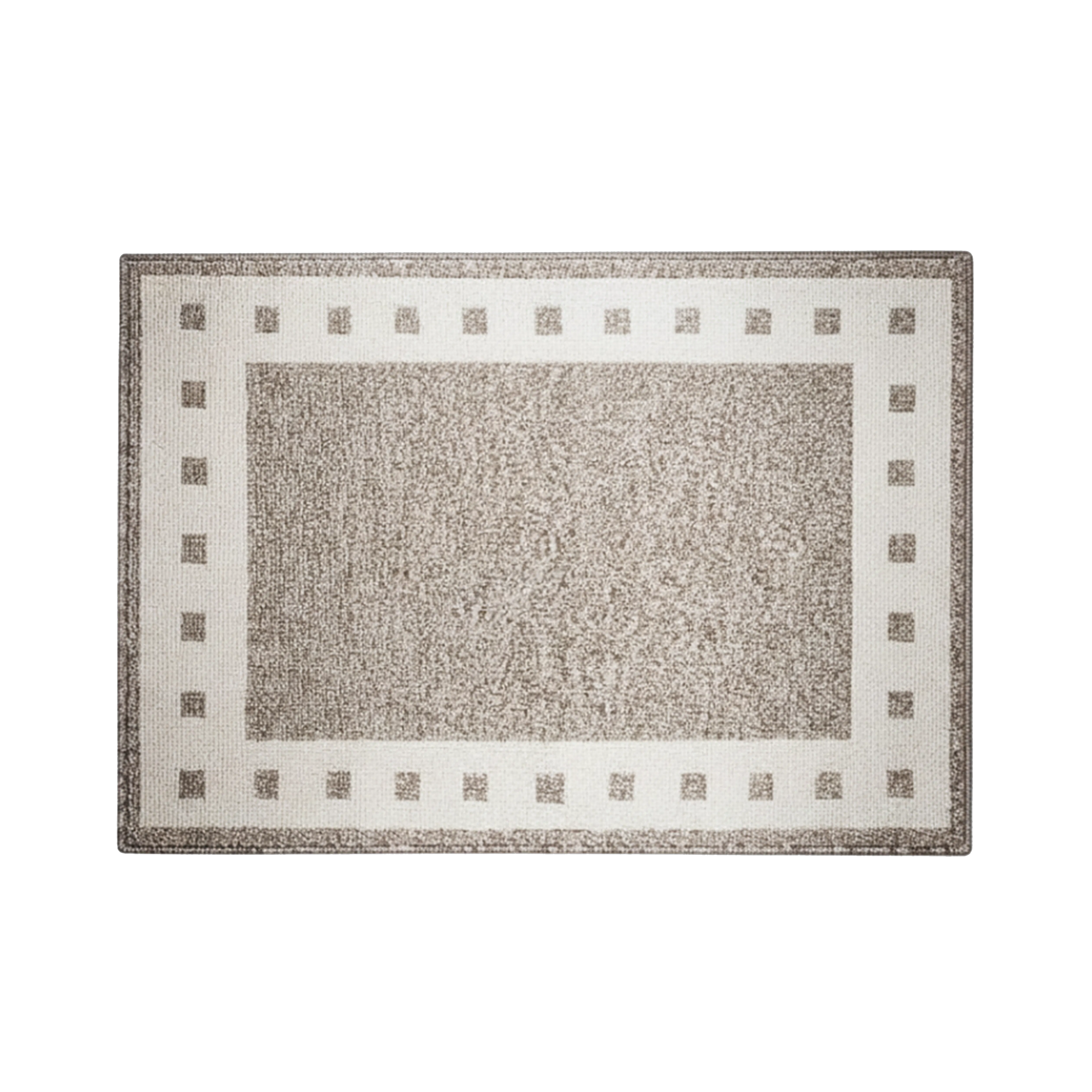 Woven Door Entrance Mat - Rectangle Box Brown Grey (2 Sizes)