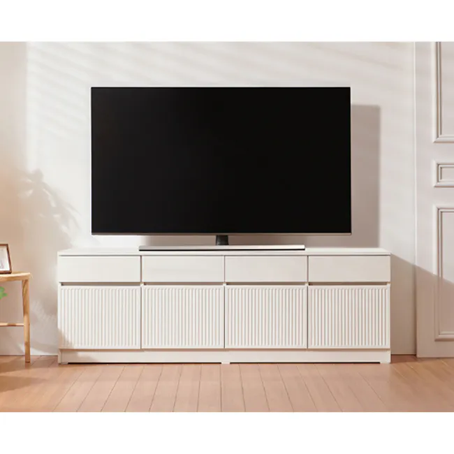 Wynn TV Console 1.8m - White - 2 - Modern minimalist living room, sleek TV stand, contemporary decor, stylish furniture