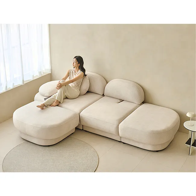 Hara 4 Seater Adjustable Chaise Sofa - 2