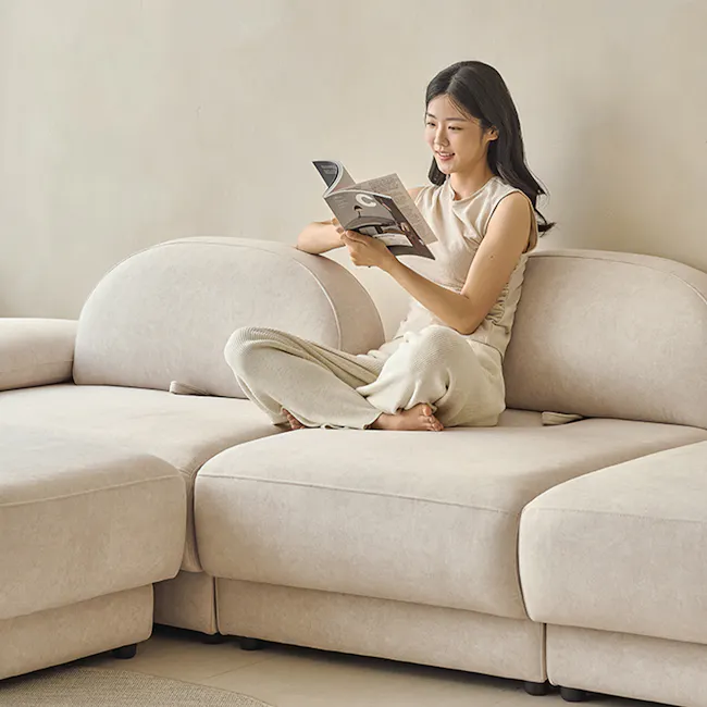 Hara 4 Seater Adjustable Chaise Sofa - 21