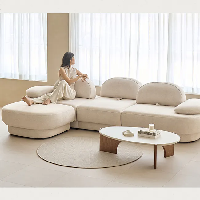 Hara 4 Seater Adjustable Chaise Sofa - 31