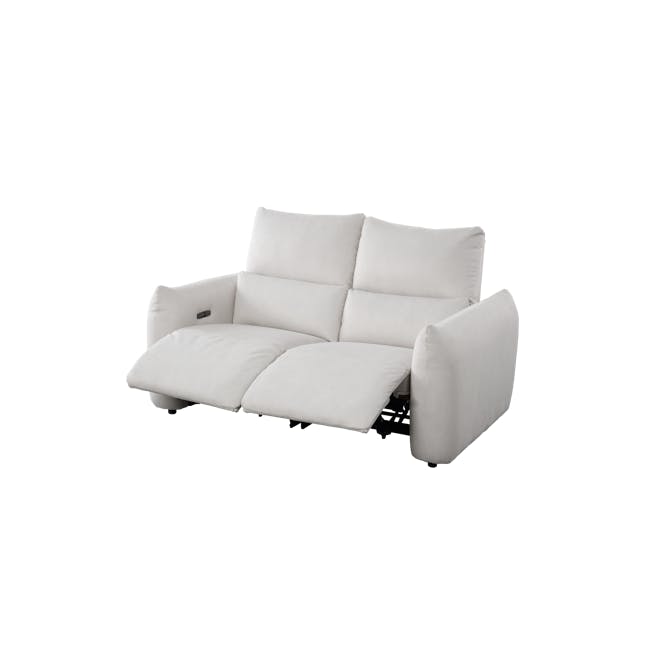 Leighton 2 Seater Power Recliner Sofa - Misty Grey (Scratch Resistant Fabric) - Zero Wall - 1
