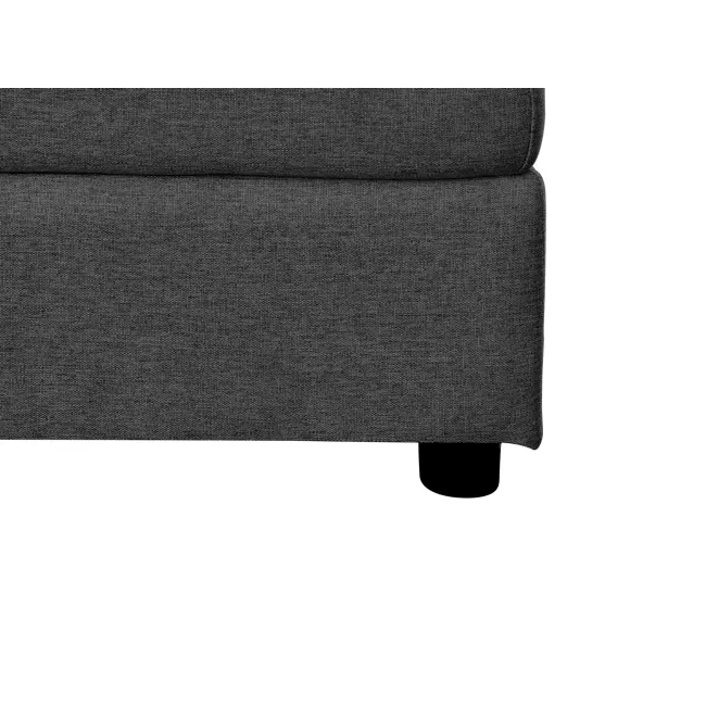 Cameron Storage Armless Unit - Orion (Fabric) - 7 - Dark gray fabric upholstery, Textured woven material, Upholstered sofa