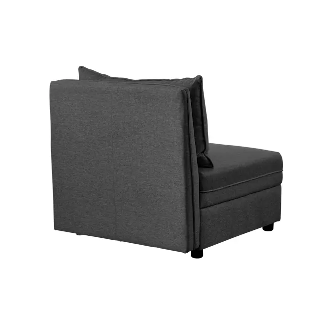 Cameron Storage Armless Unit - Orion (Fabric) - 5 - Grey upholstered sofa, modern design, textured fabric, comfortable