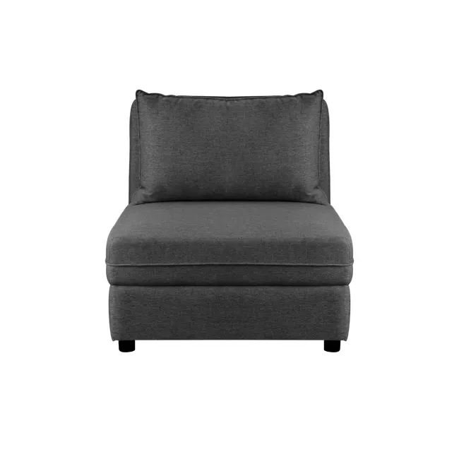 Cameron Storage Armless Unit - Orion (Fabric) - 22 - Grey upholstered chair, modern design, comfortable seating, minimalist