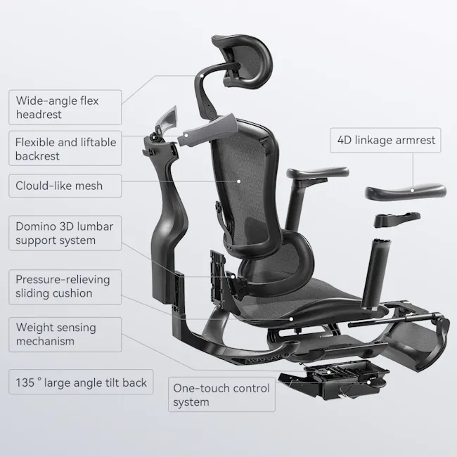 Sihoo C100 Ergonomic Chair - Black - 9