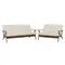 Aston 3 Seater Sofa with Aston 2 Seater Sofa - White Cream