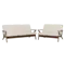 Aston 3 Seater Sofa with Aston 2 Seater Sofa - White Cream