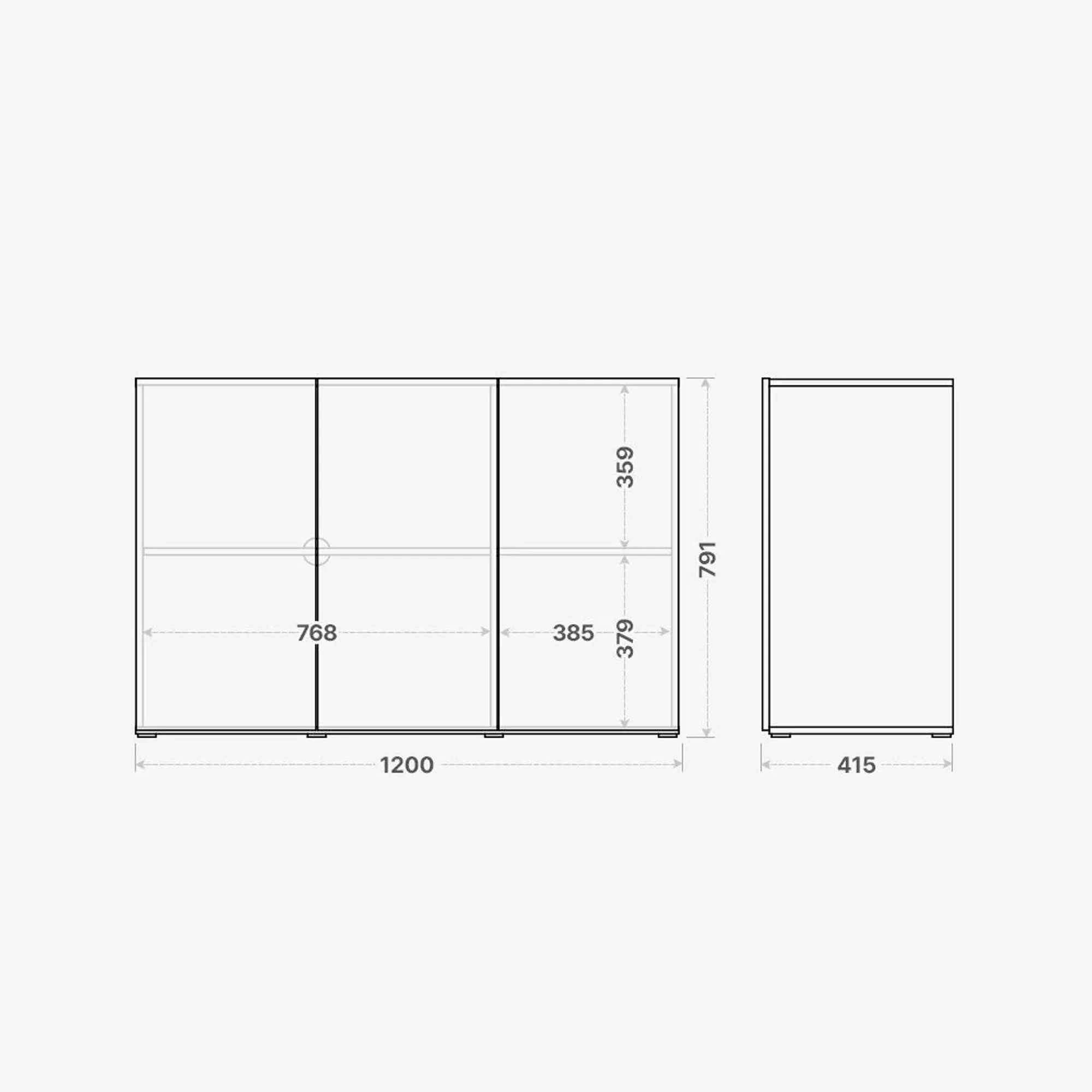 Mable Arched Storage Cabinet 1.2m - 18