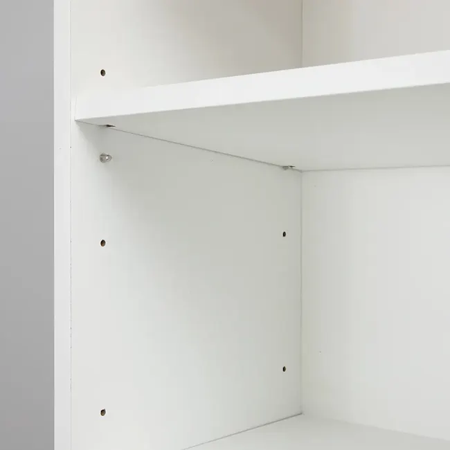 Madeline Open Shelf 0.7m - 9 - White minimalist shelving unit, clean and uncluttered, empty shelves, simple design, white