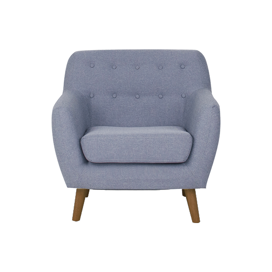 blue grey armchair