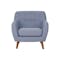 Emma 3 Seater Sofa with Emma Armchair - Dusk Blue - 13