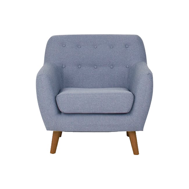Emma 2 Seater Sofa with Emma Armchair - Dusk Blue - 12