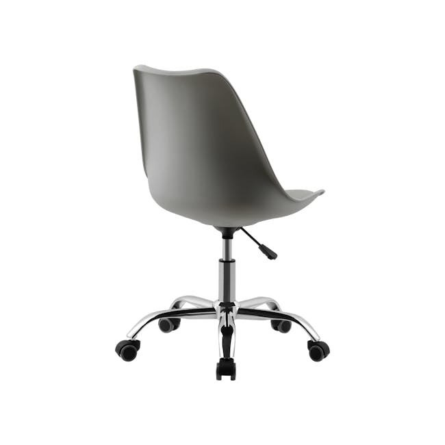 Linnett Mid Back Office Chair - Grey - 4 - Modern ergonomic office chair with sleek design, comfortable cushioning