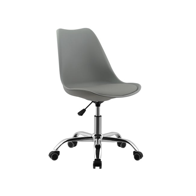 Linnett Mid Back Office Chair - Grey - 1 - Modern ergonomic office chair, sleek design, comfortable seat, adjustable height
