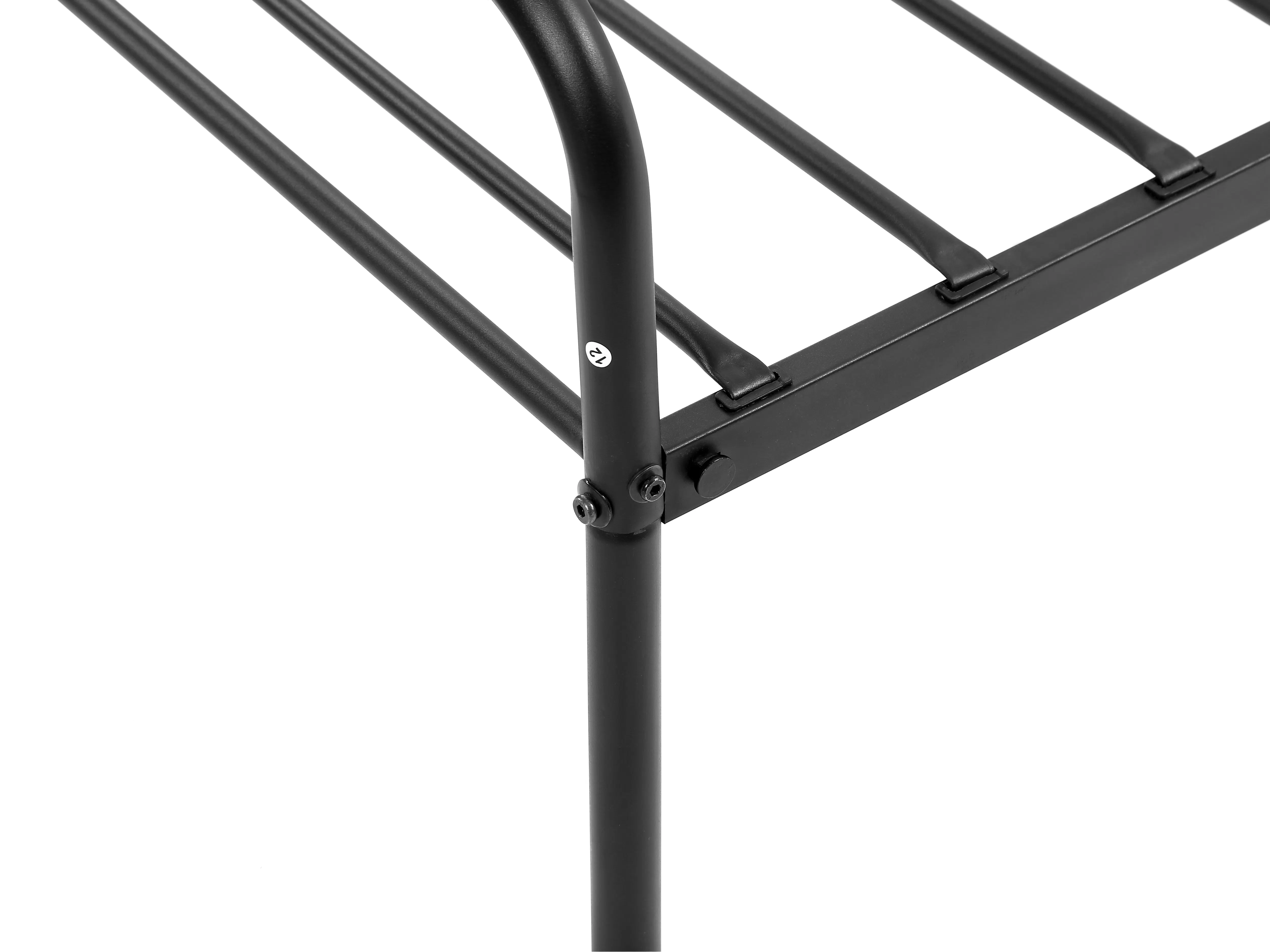 Owen Single Metal Bed - Black - 11 - Sleek, modern black metal bed frame with ergonomic design, Adjustable height bed frame