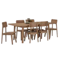 Toronto Extendable Dining Table 1.6m-2m with 6 Toronto Dining Chairs
