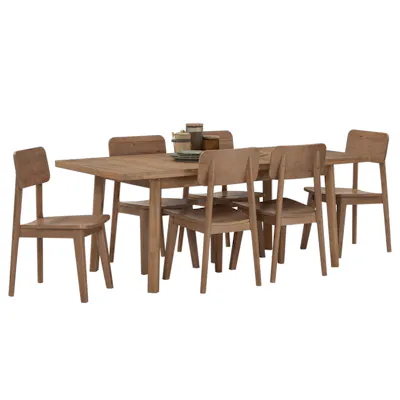 Toronto Extendable Dining Table 1.6m-2m with 6 Toronto Dining Chairs