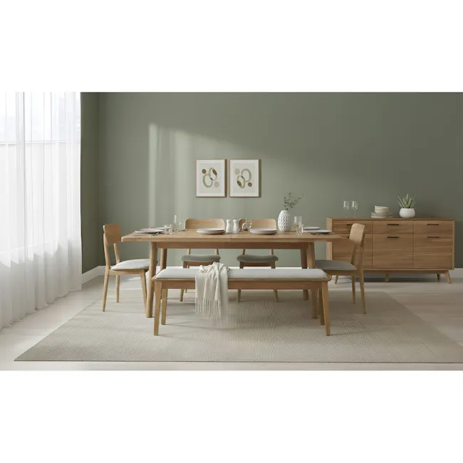Toronto Extendable Dining Table 1.6m-2m with 6 Toronto Dining Chairs - 39