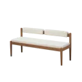Niel Bench 1.45m - Walnut, Gravel White