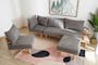 Nara 2 Seater Sofa with Side Table - Grey - 4