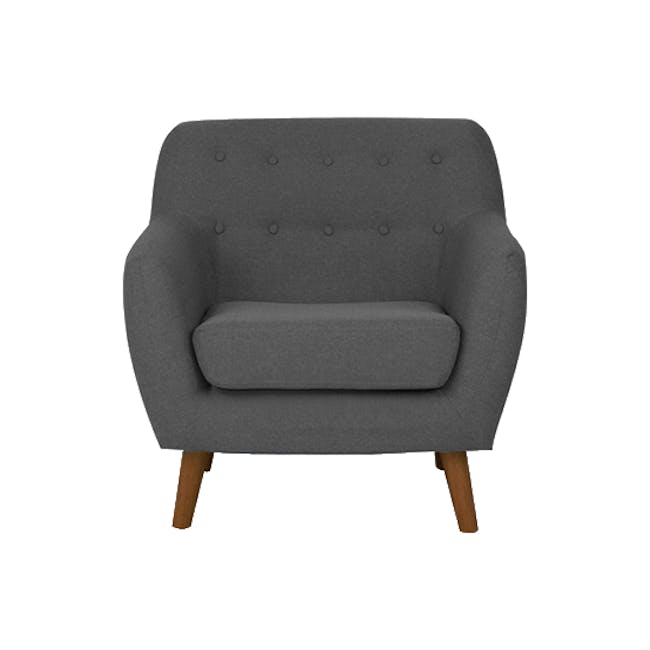 Emma 3 Seater Sofa with Emma Armchair - Raven - 13