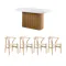 Ellie Terrazzo Dining Table 1.6m with 4 Caine Chairs in Oak
