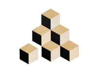 Table Tiles Set of 6 (Black / Beige)