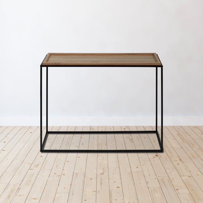 Dana Console Table 1.1m - Black, Walnut - 1
