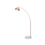 Olivia Arched Floor Lamp - Copper, White Marble - 1