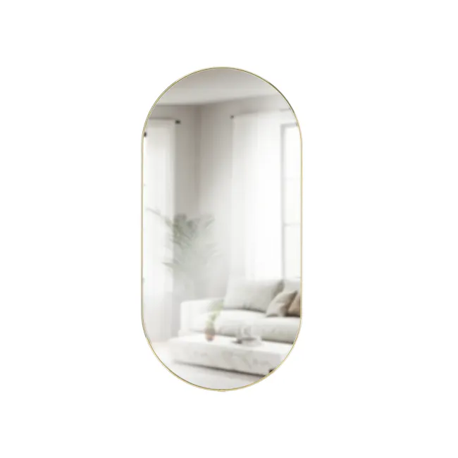 Hubba Pill Wall Mirror 91x45 cm - Brass - 1