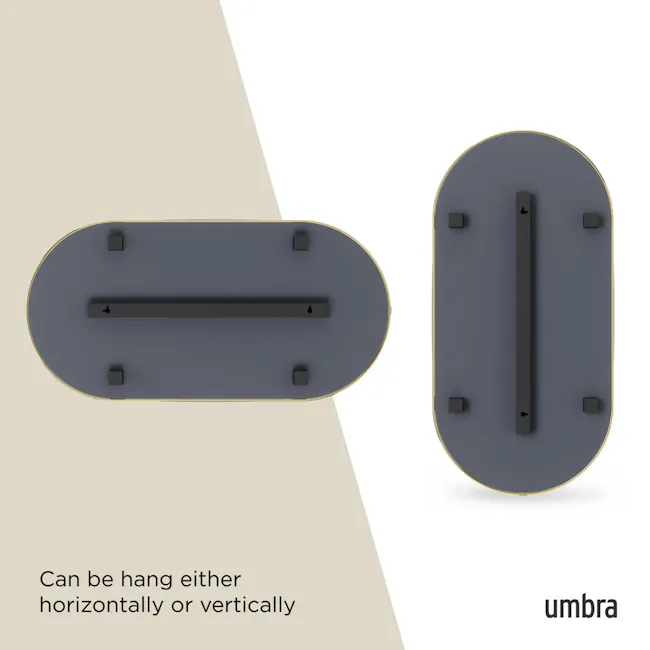 Hubba Pill Wall Mirror 91x45 cm - Brass - 5