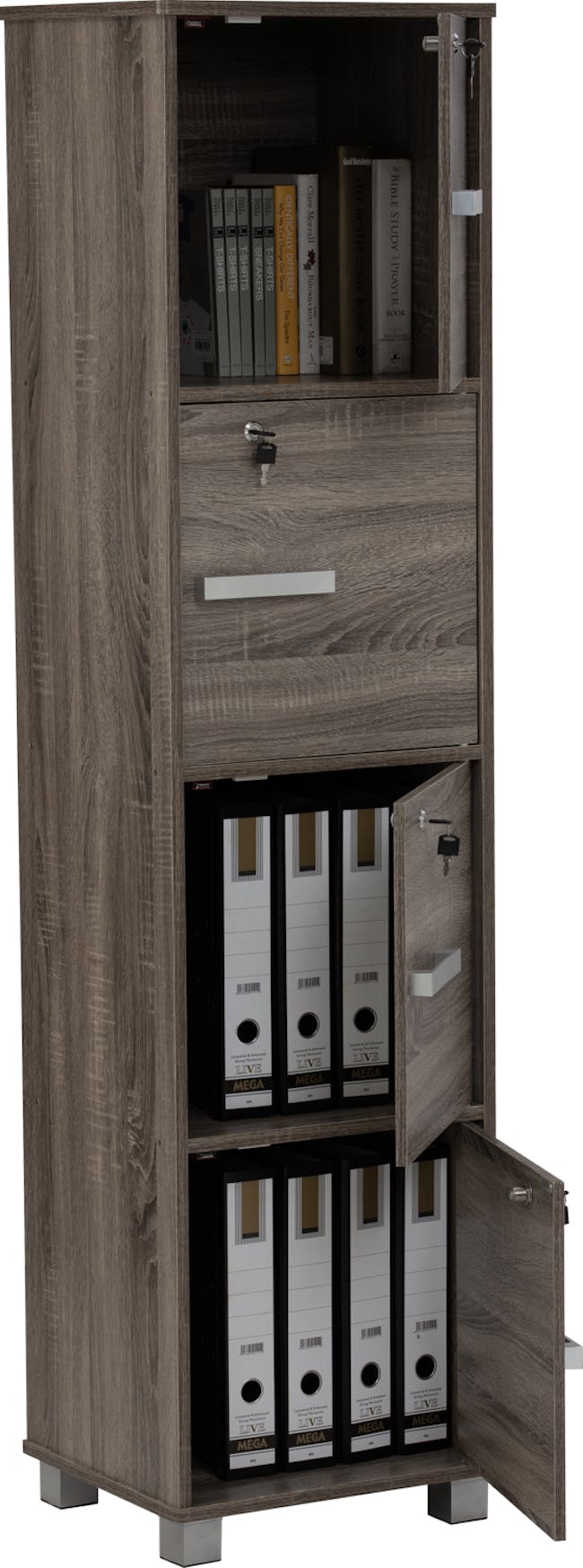Naya 4 Door Cabinet - Dark Sonoma - 2
