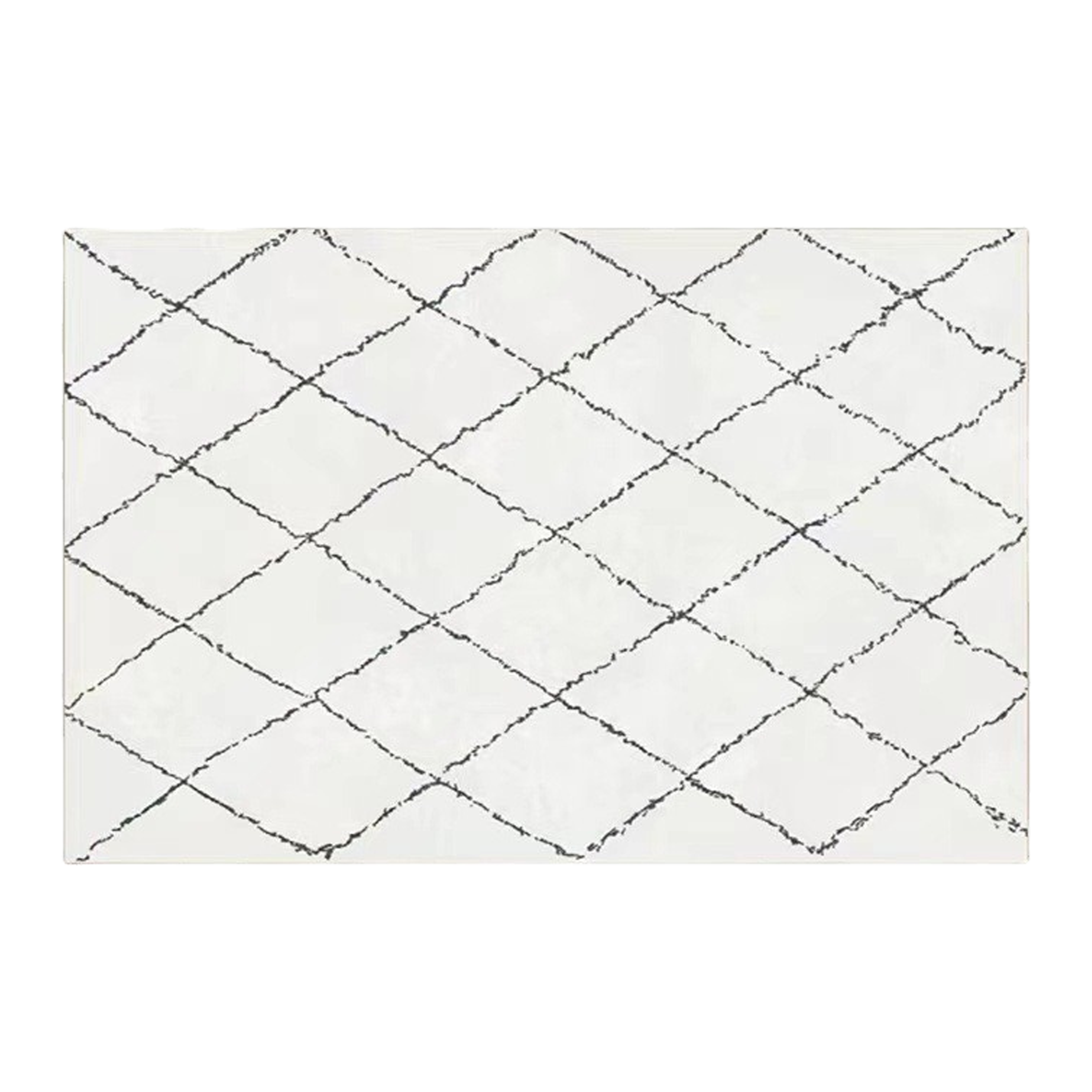 Diamond Trellis Low Pile Rug - 160 x 230 cm